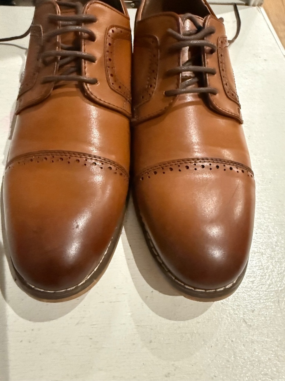 Boys Brown Dress Shoes- Size 4